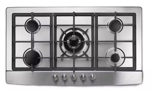 a close up of a stove