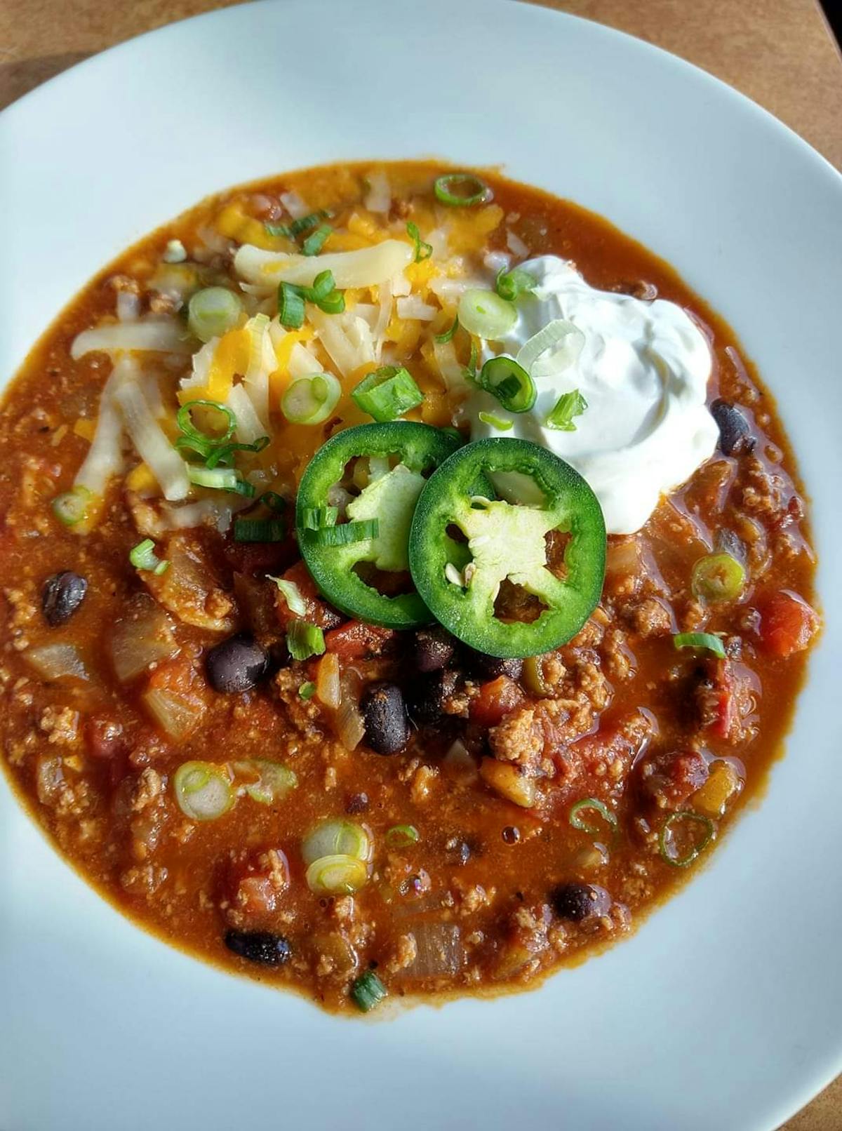 a plate of food on a table