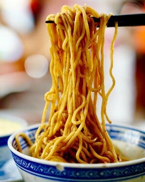 a close up of a bowl of food