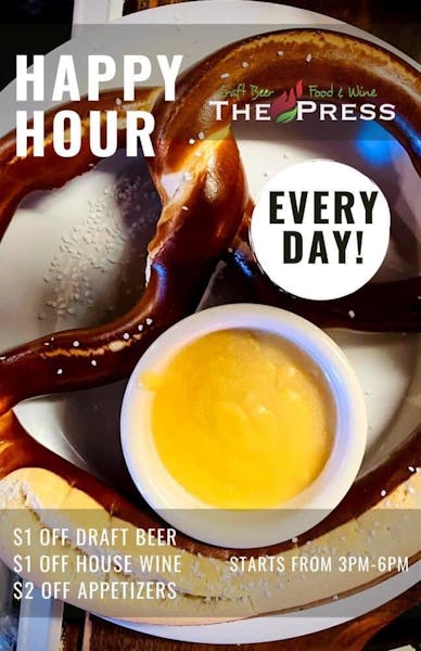 Happy Hour Specials (Taps & Apps) The Press
