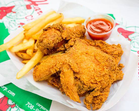 fried chicken and fries