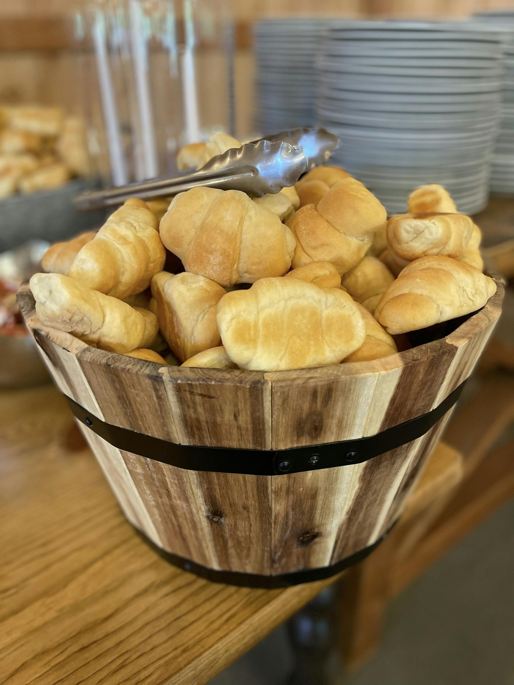 a basket of bread