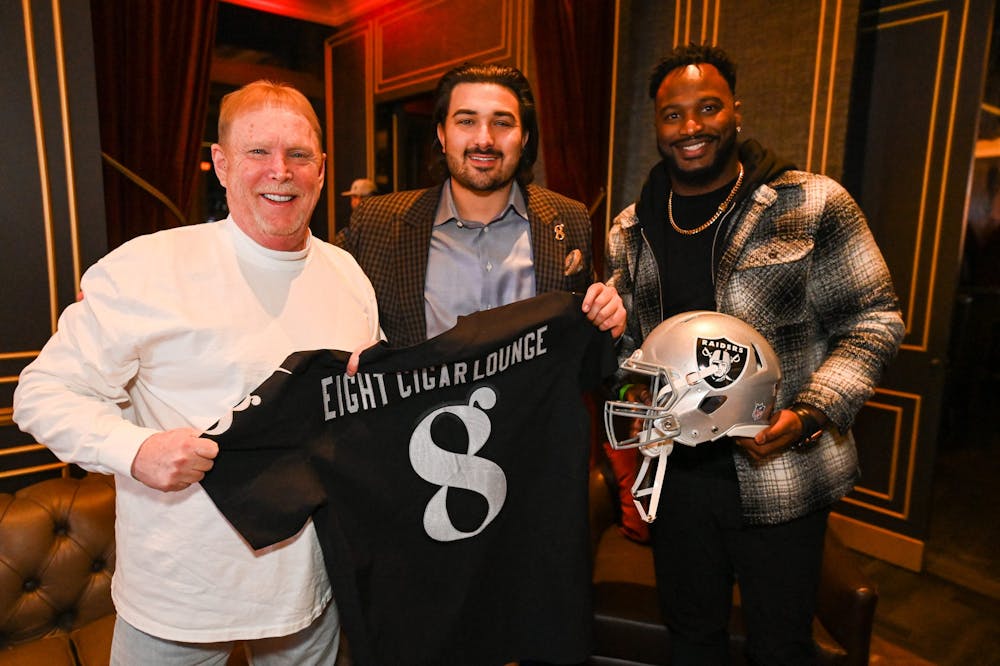 Mark Davis, Marcel Reece posing for the camera