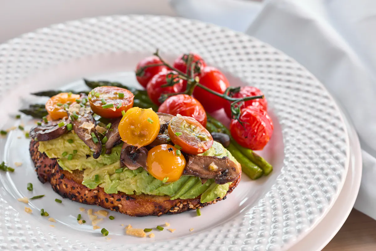 a plate of food on a table
