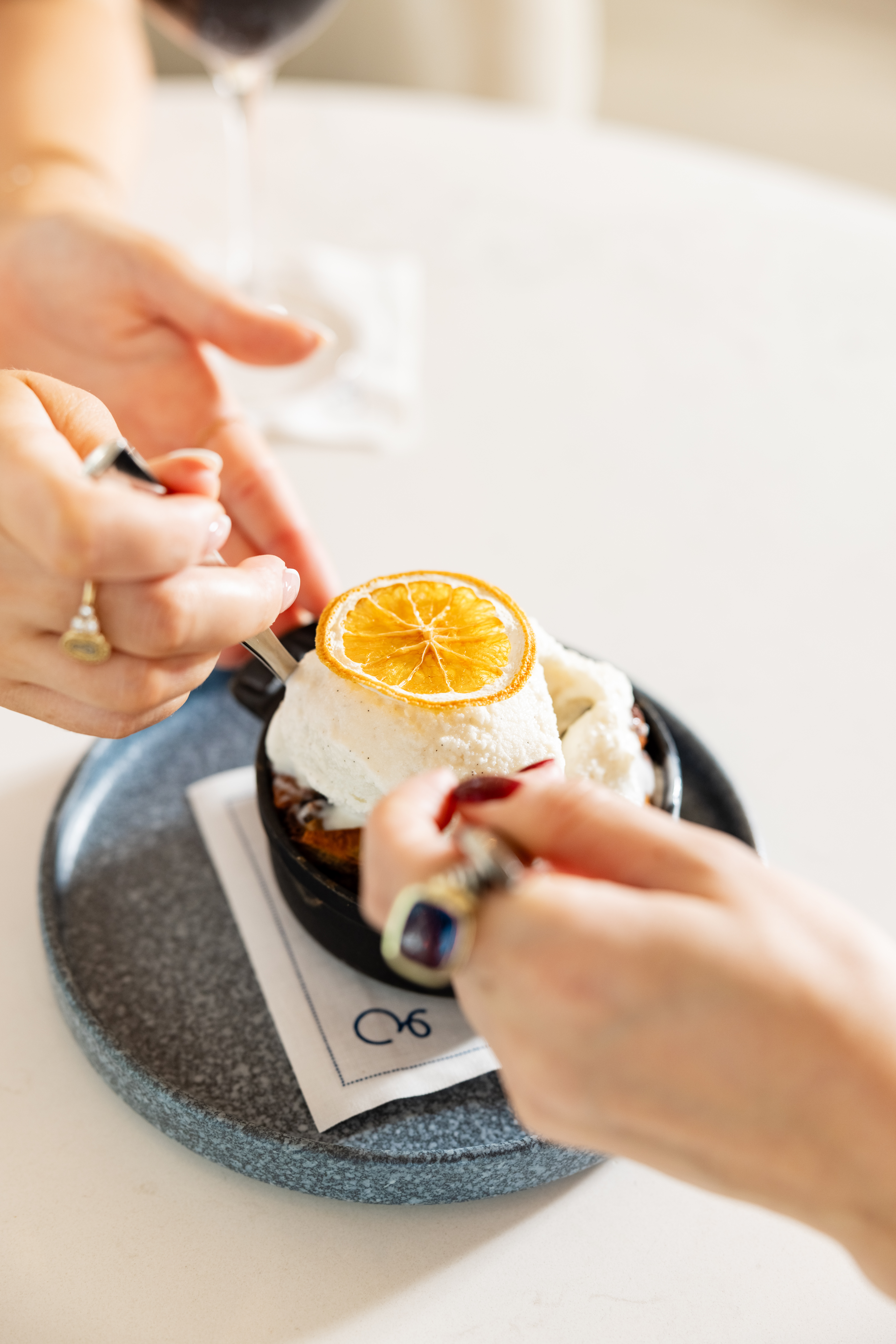 a person holding a plate of food