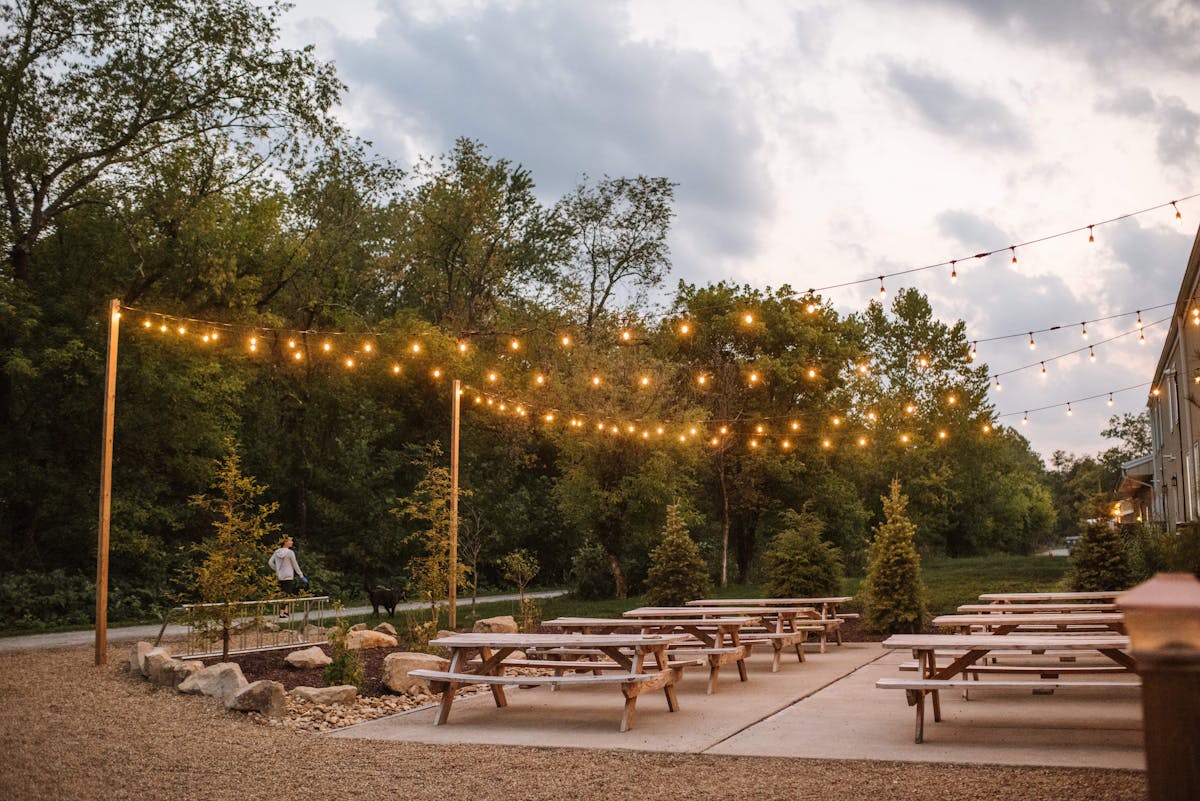 Rear Patio at Dusk