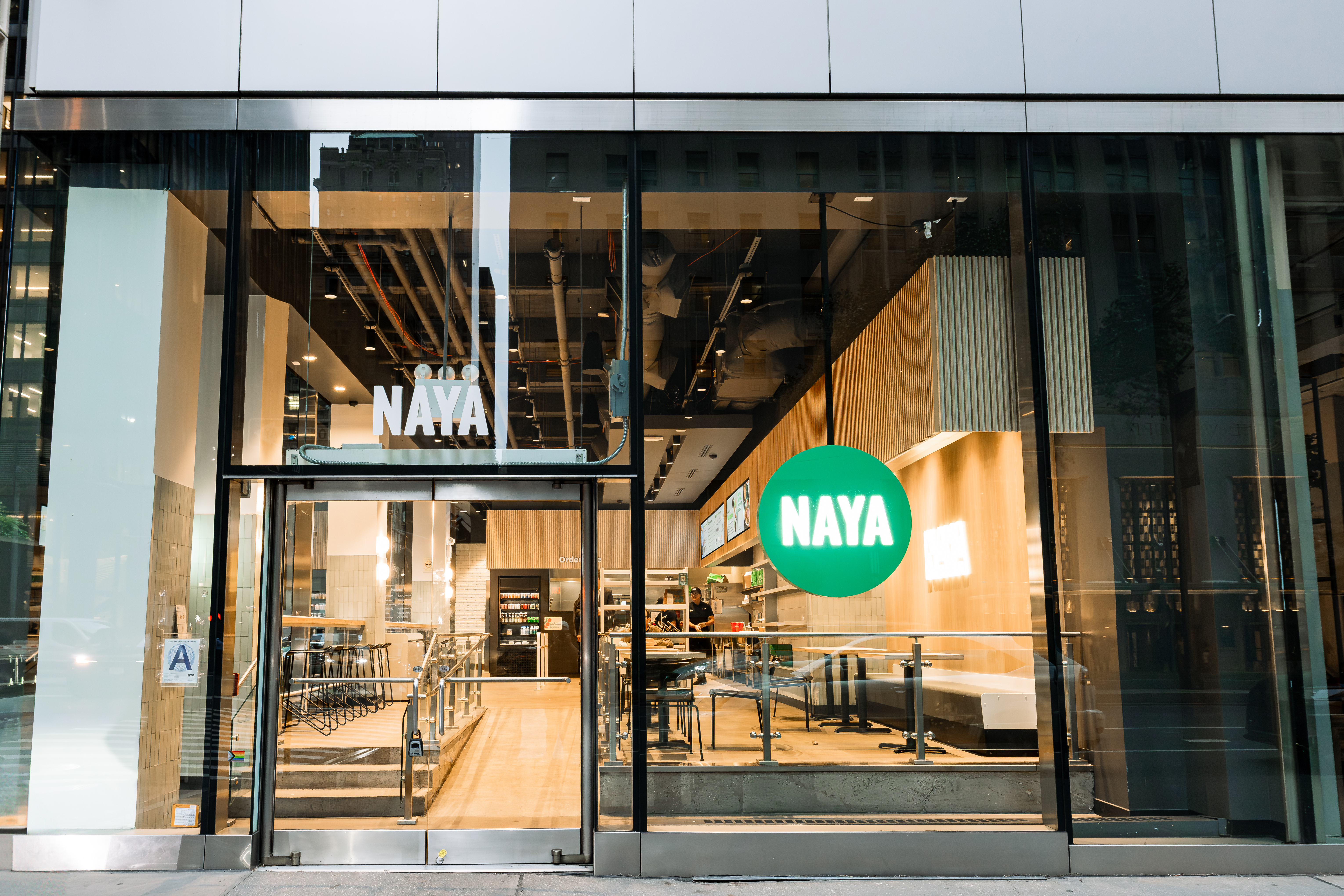 a sign above a store