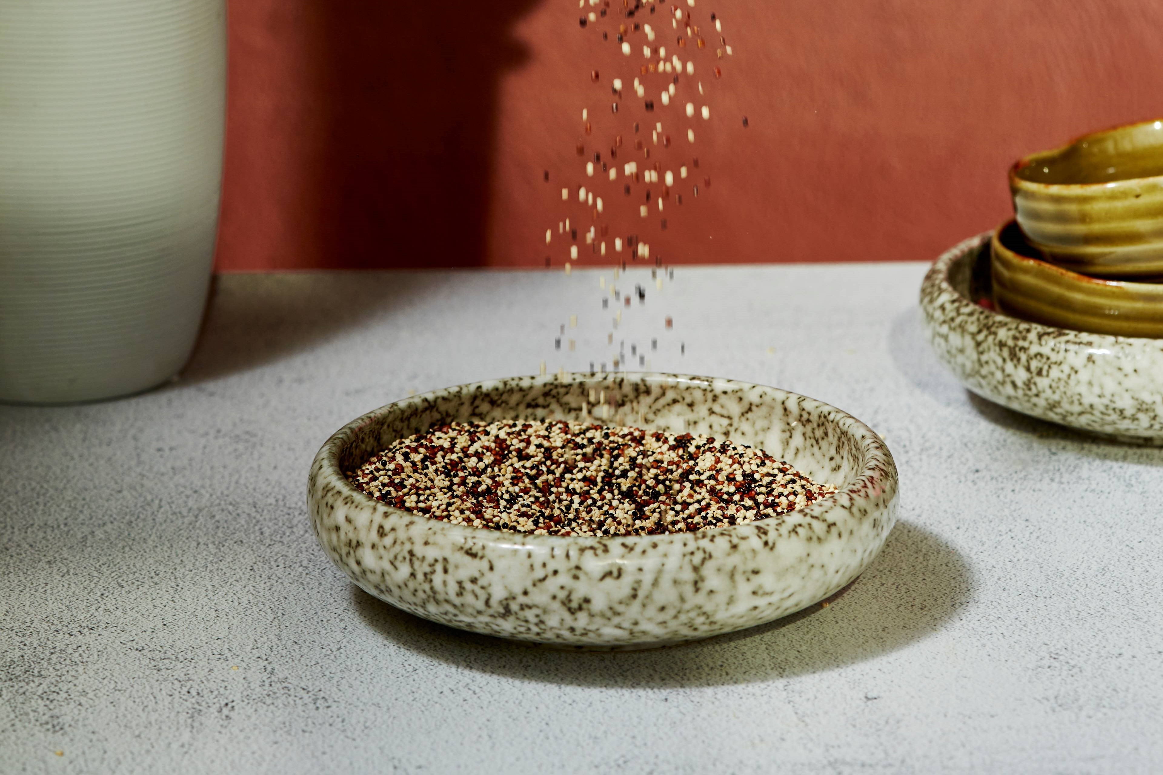 a bowl of food on a table