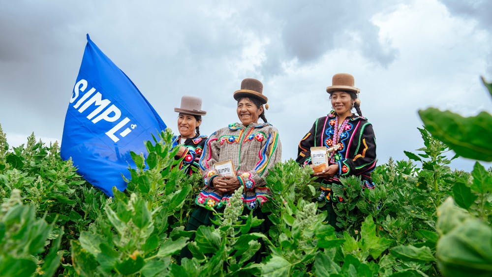 SIMPLi organic quinoa farmers in peru.