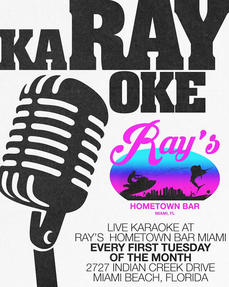 Karaoke at Ray's Miami every first Tuesday of the month Flyer