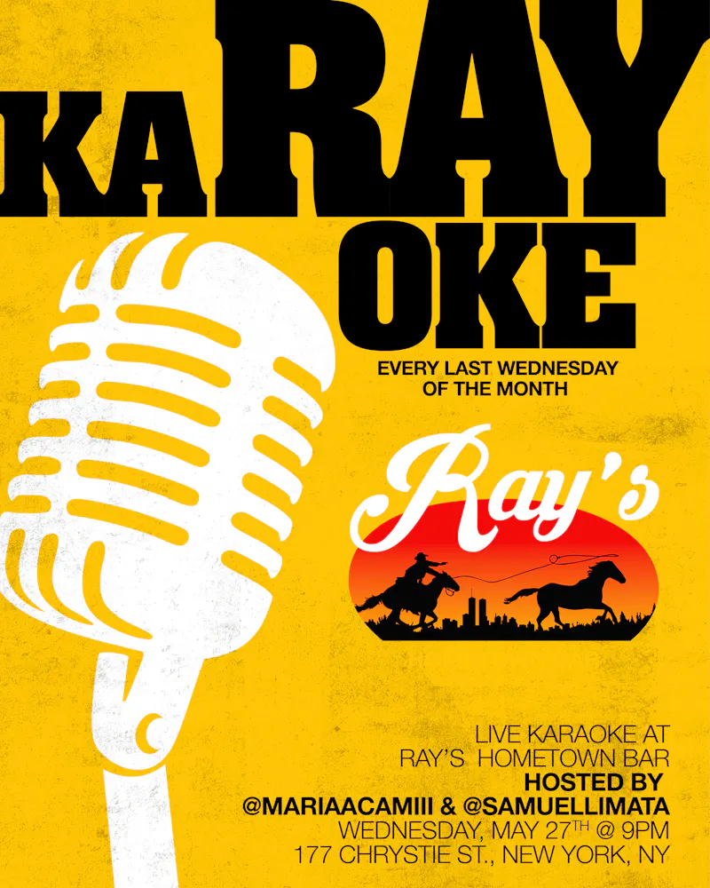 ka-ray-oke hosted by @mariaacamiii & @samuellimata wednesday, may 27th at 9pm