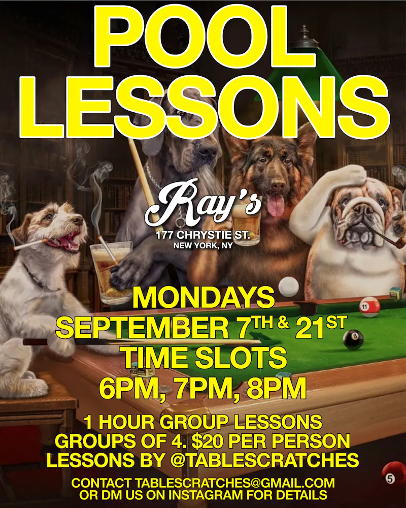 pool lessons by @tablescratches Mondays september 7th & 21st 6pm, 7pm & 8pm 1 hour lessons for groups of 4 $20 per person sign up - tablescrathces@gmail.com or md us on instagram for details