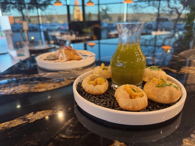 a plate of food on a table
