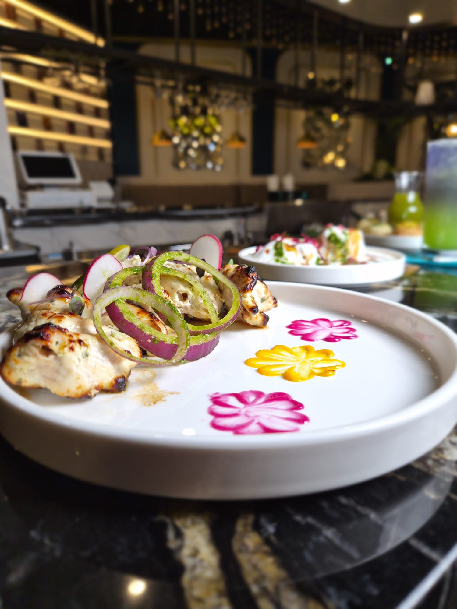 a plate of food on a table