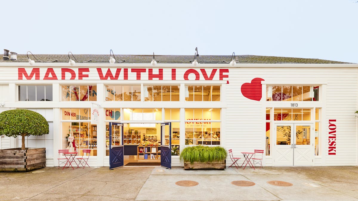 exterior of Loveski Marin storefront