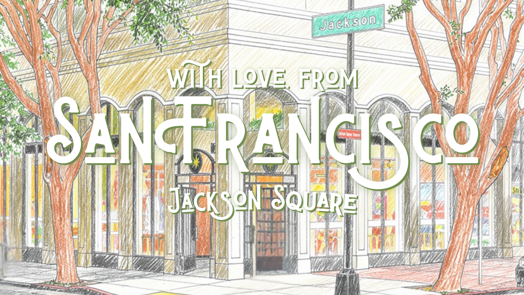 illustration of jackson street with text