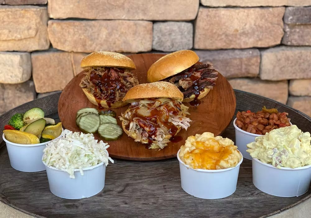 a plate of food on a table