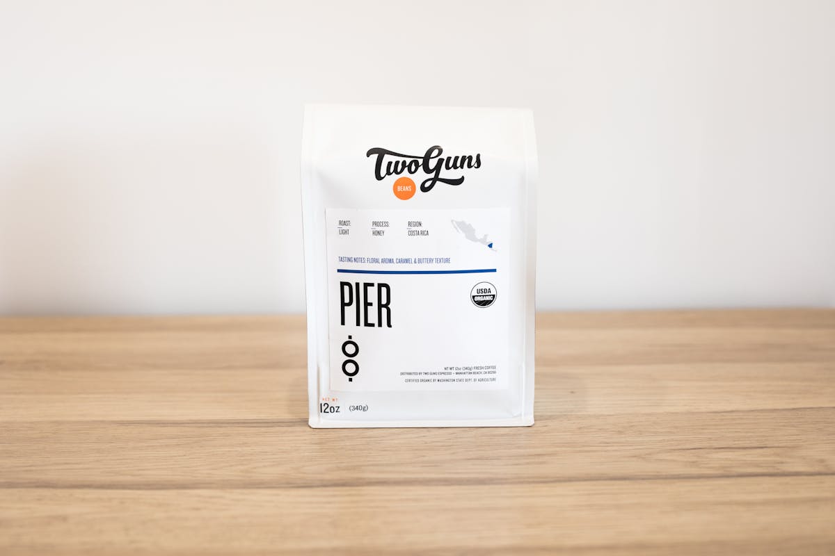 Photo of Pier (Single Origin) Made with the environmentally friendly honey processing technique, this single origin bean requires zero water and very little electricity after harvesting. The result is a light, buttery roast with a slightly sweet flavor profile that’ll make your day.