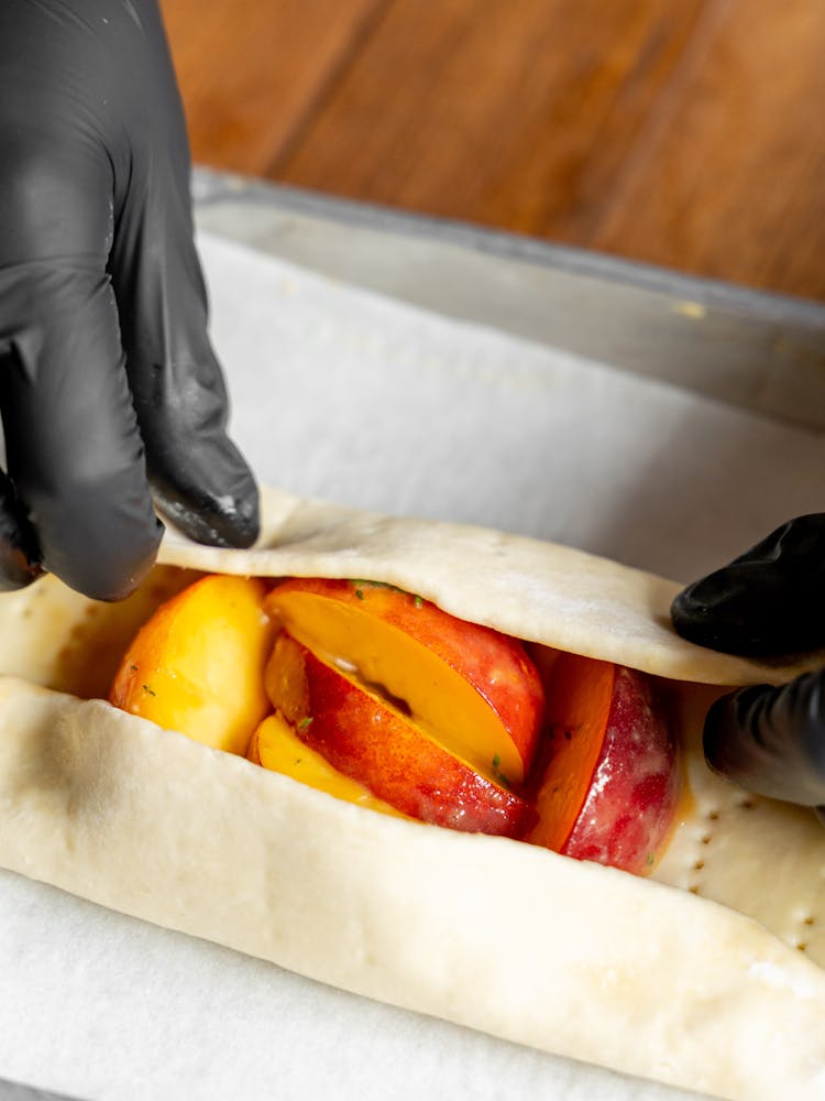 a close up of food on a table