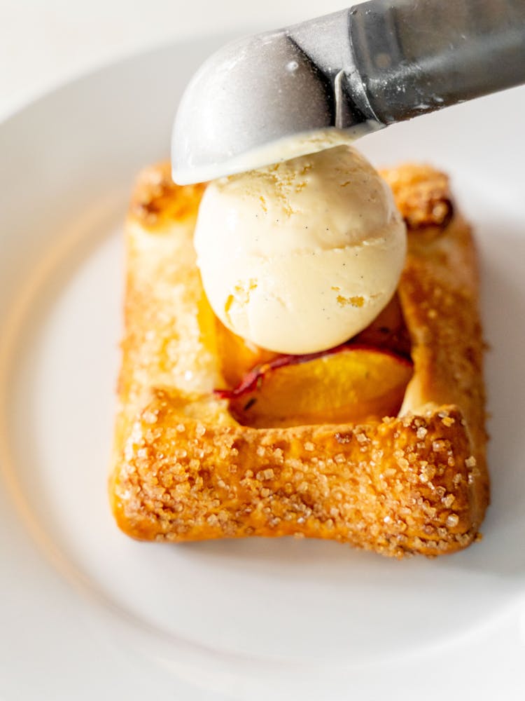 a piece of food on a plate