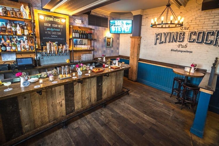 a store inside of a wooden table