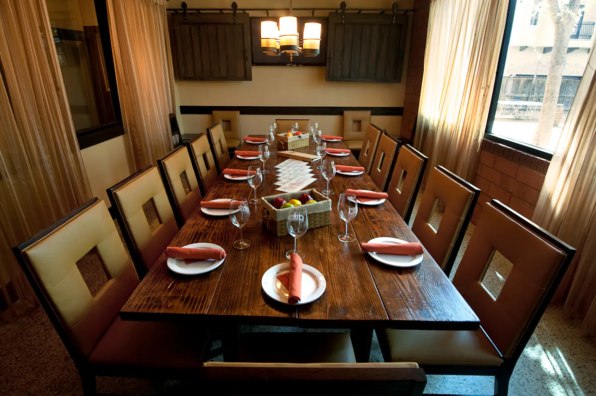 a restaurant's dining table