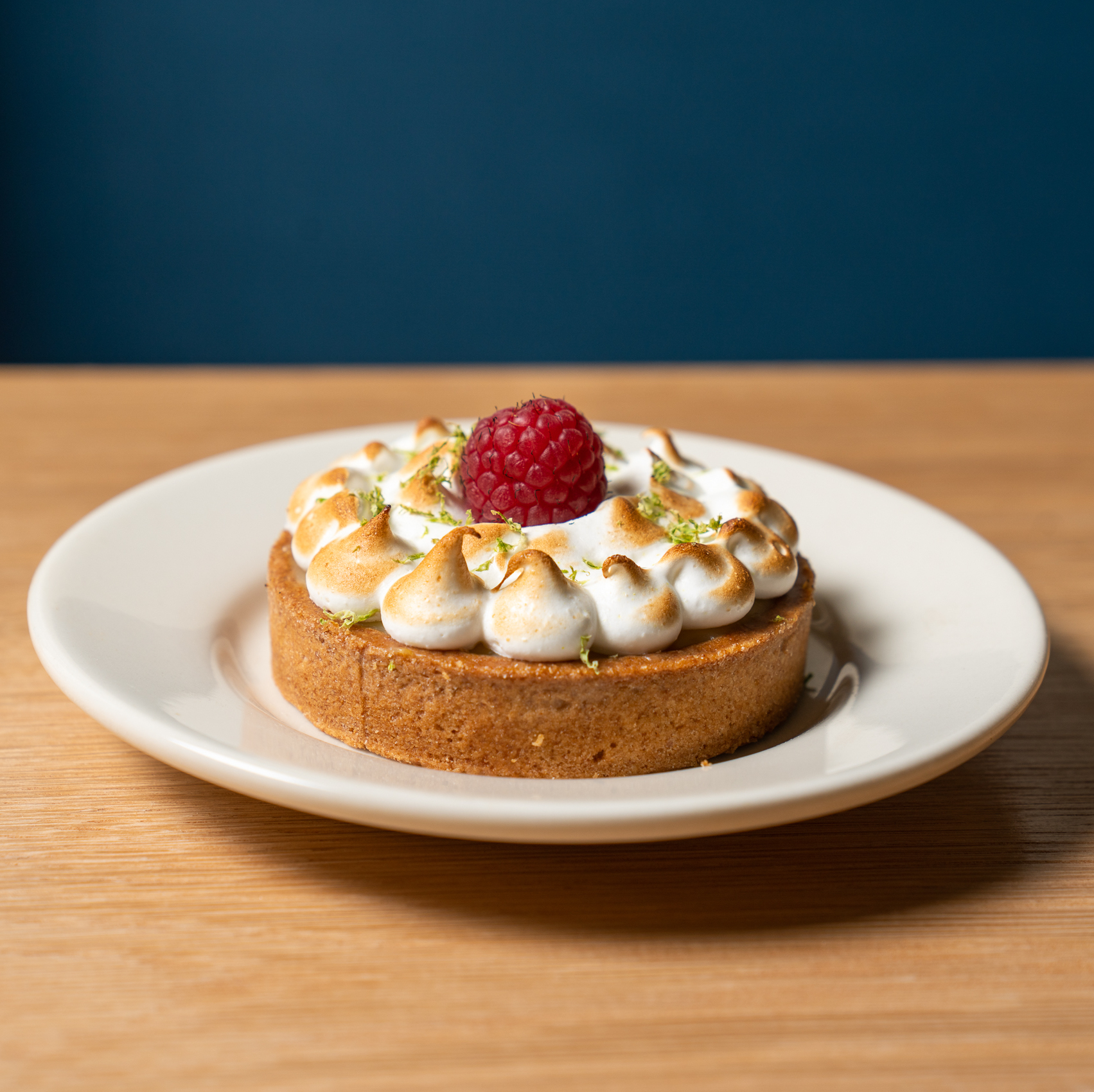 a dessert on a plate on a table