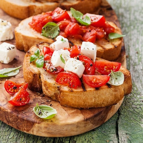 Tomato & Fresh Mozzarella Bruschetta | Tavern on the Wharf | Restaurant ...