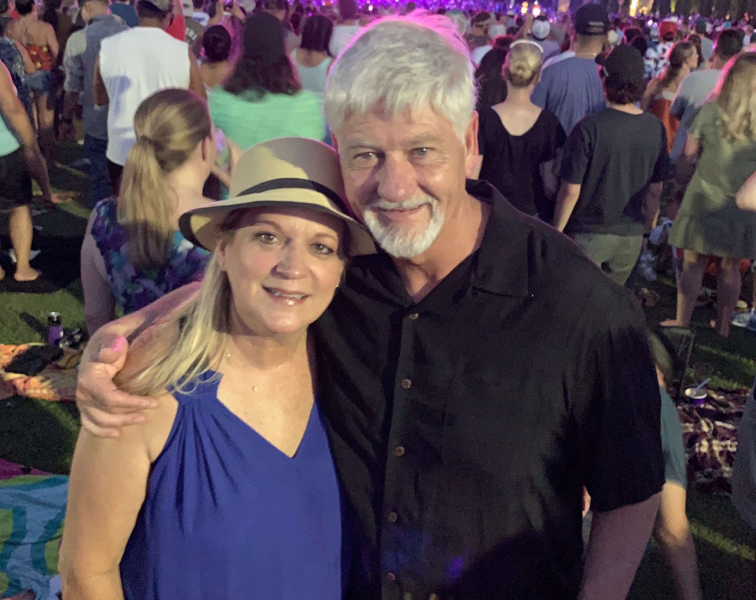 Harvey Locke et al. standing in front of a crowd posing for the camera