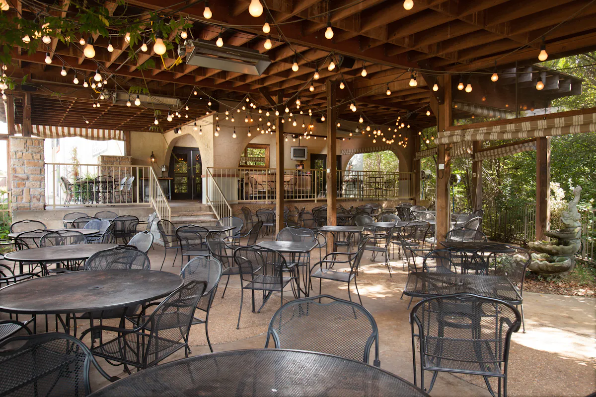 Patio seating for 80 people