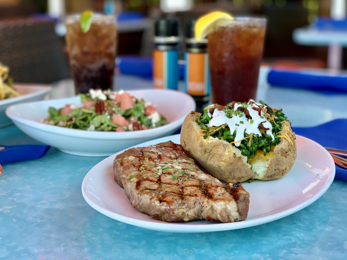 a plate of food on a table