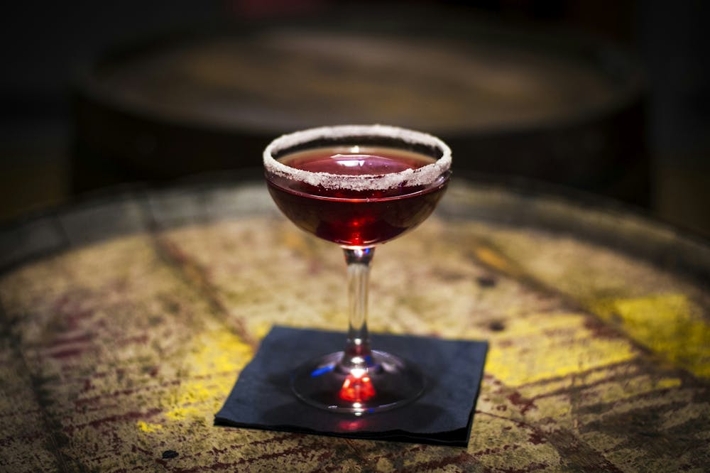 a close up of a drink