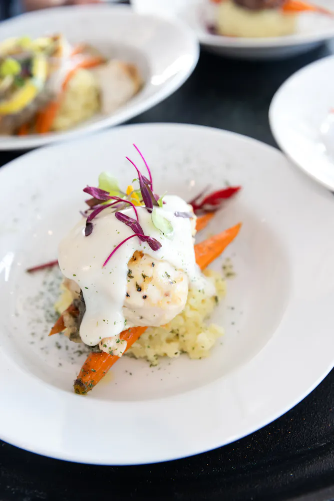 a plate of food on a table
