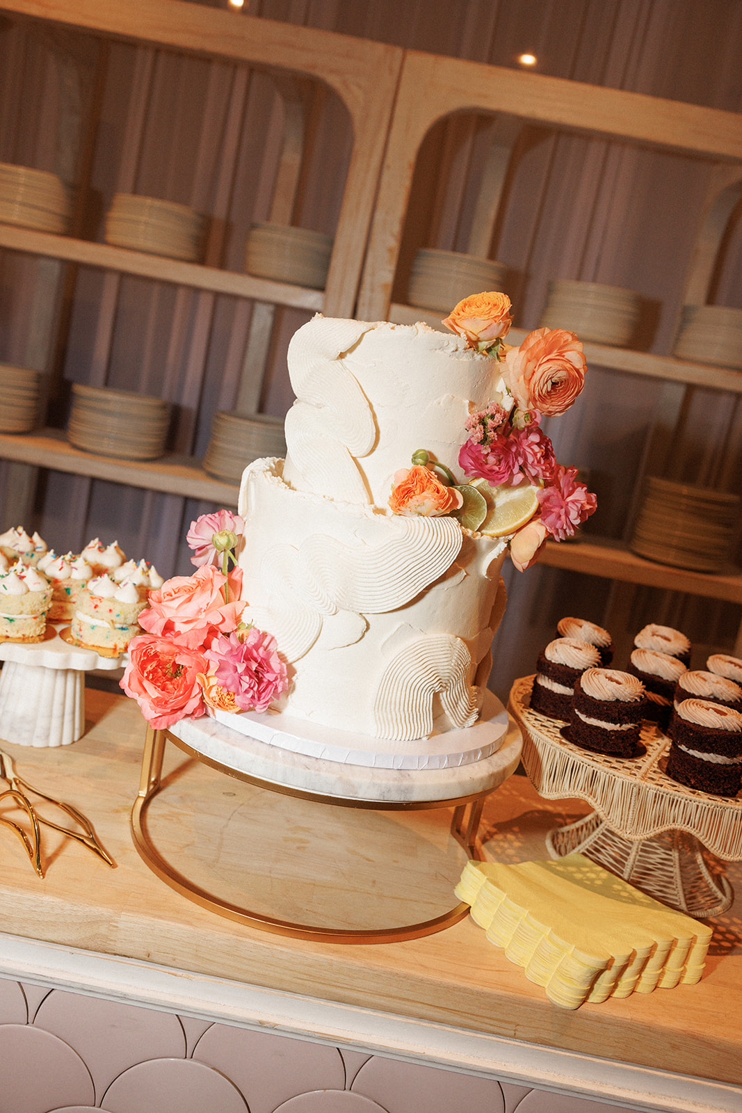 a cake with flowers on top of it
