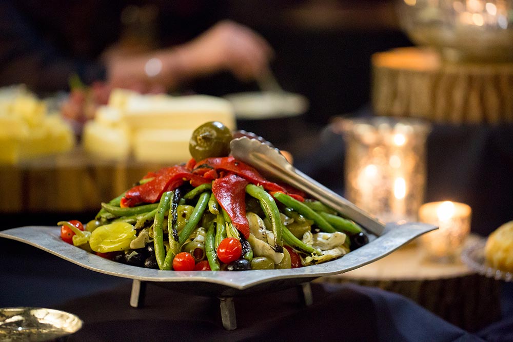 a plate of food on a table