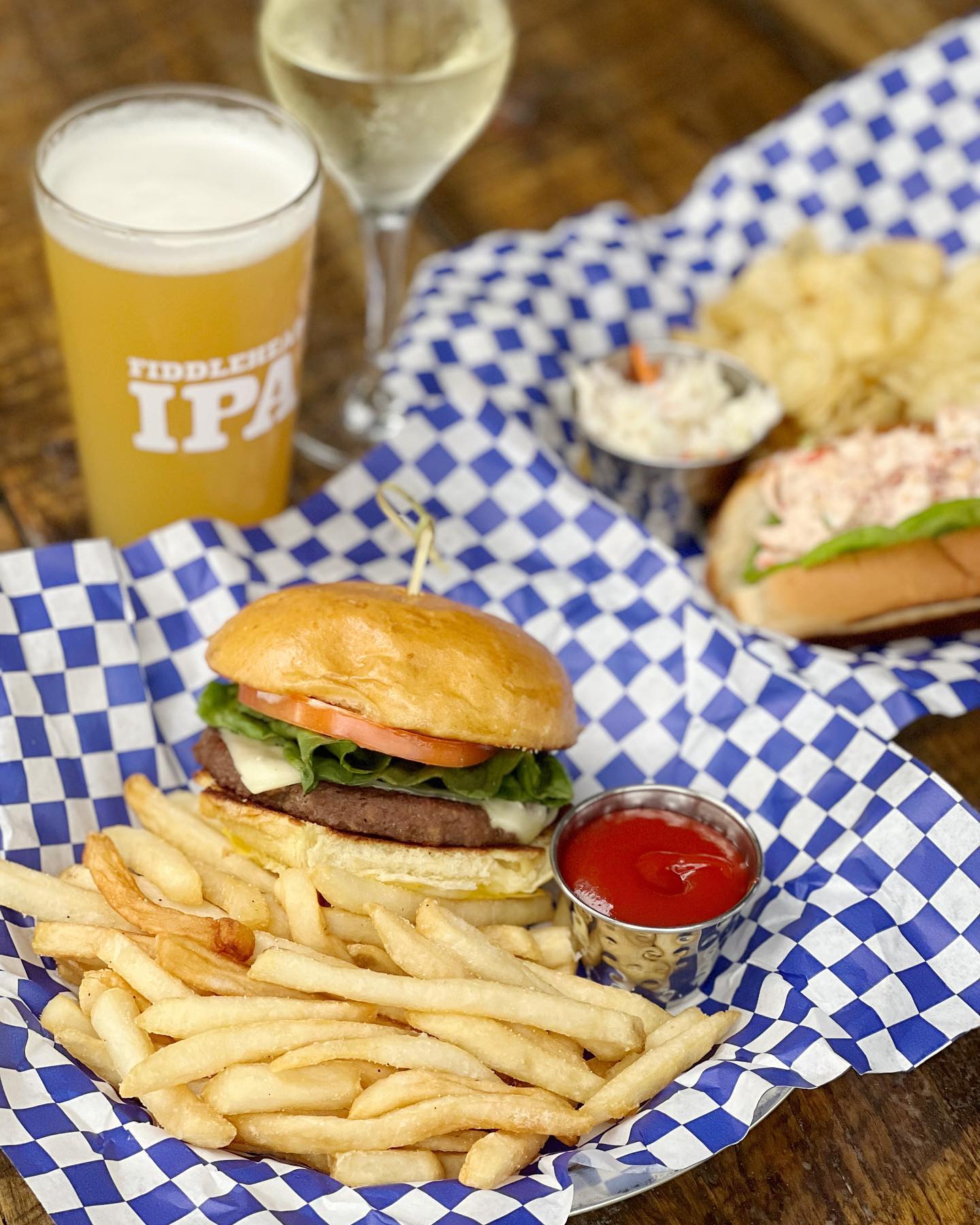 a plate of food on a table