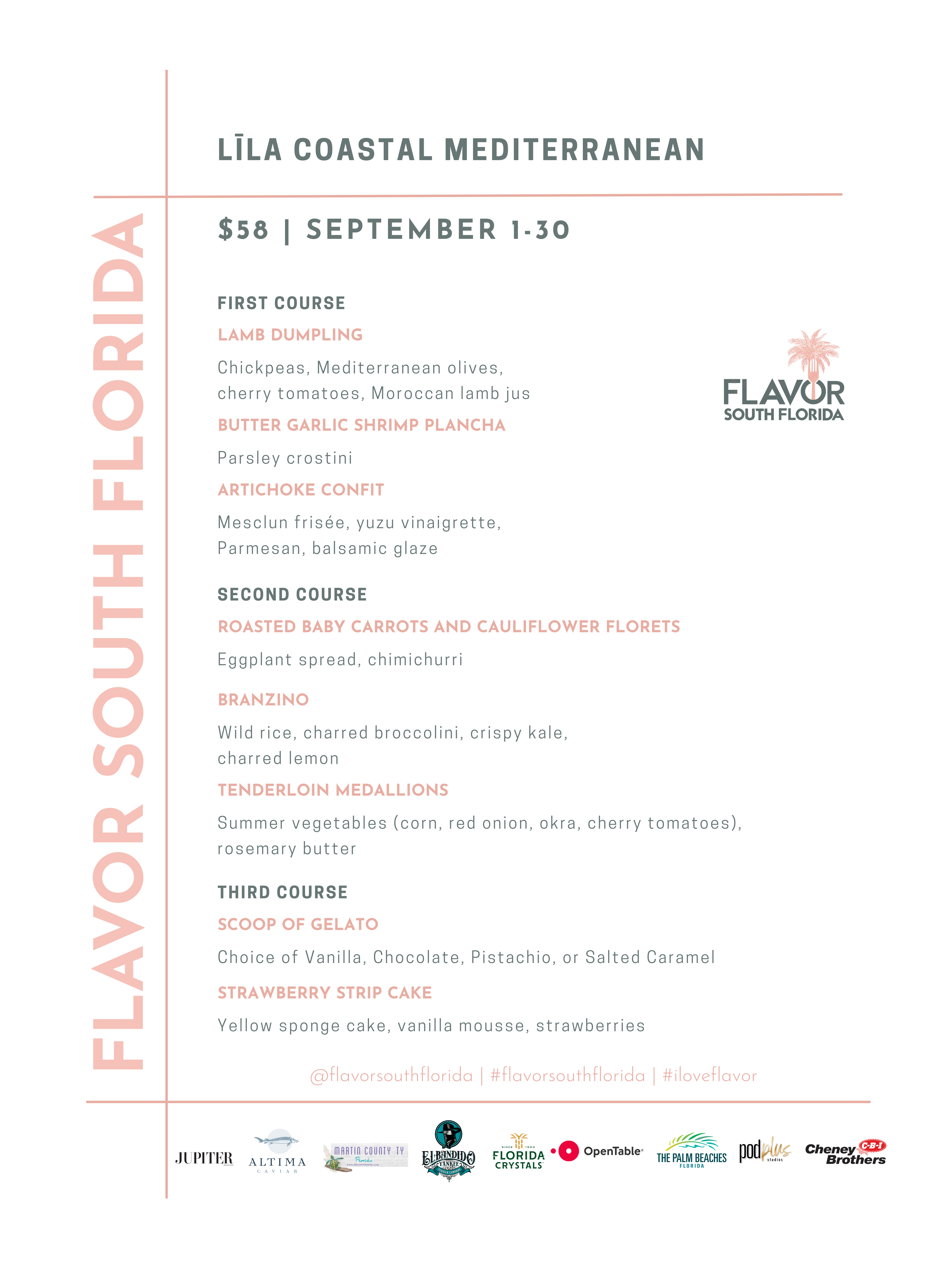 a menu of a restaurant