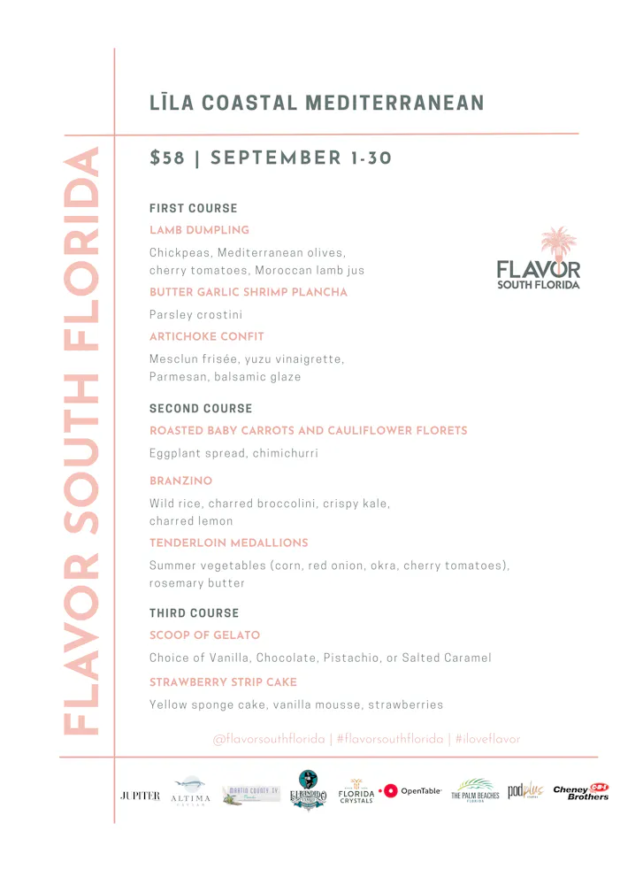 a menu of a restaurant