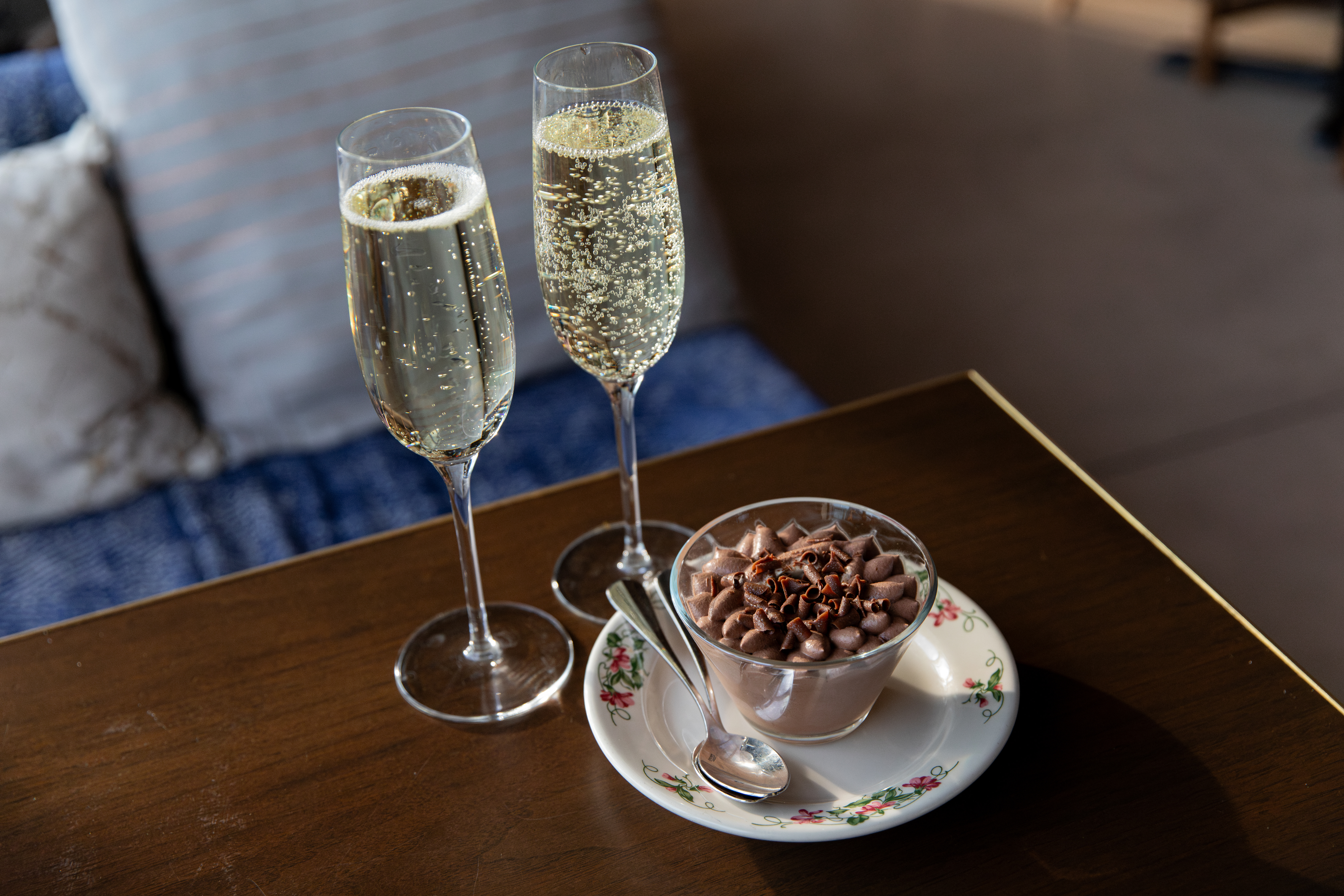 a cup of coffee and a glass of wine