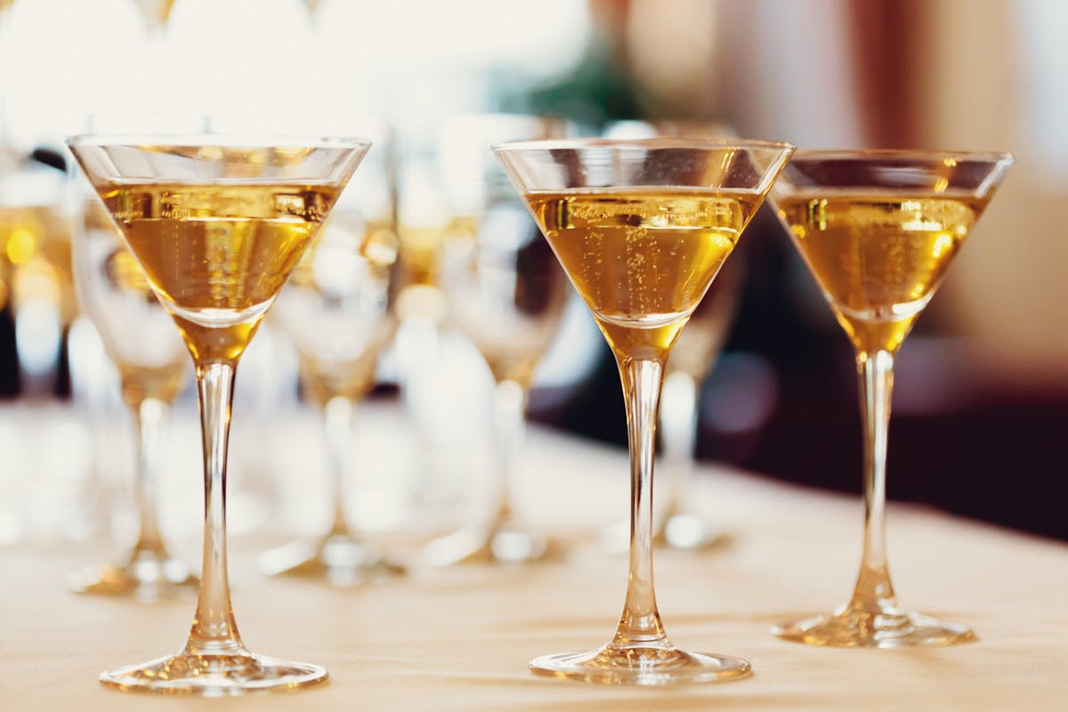 a glass of wine