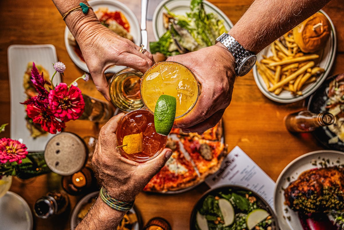 a plate of food on a table