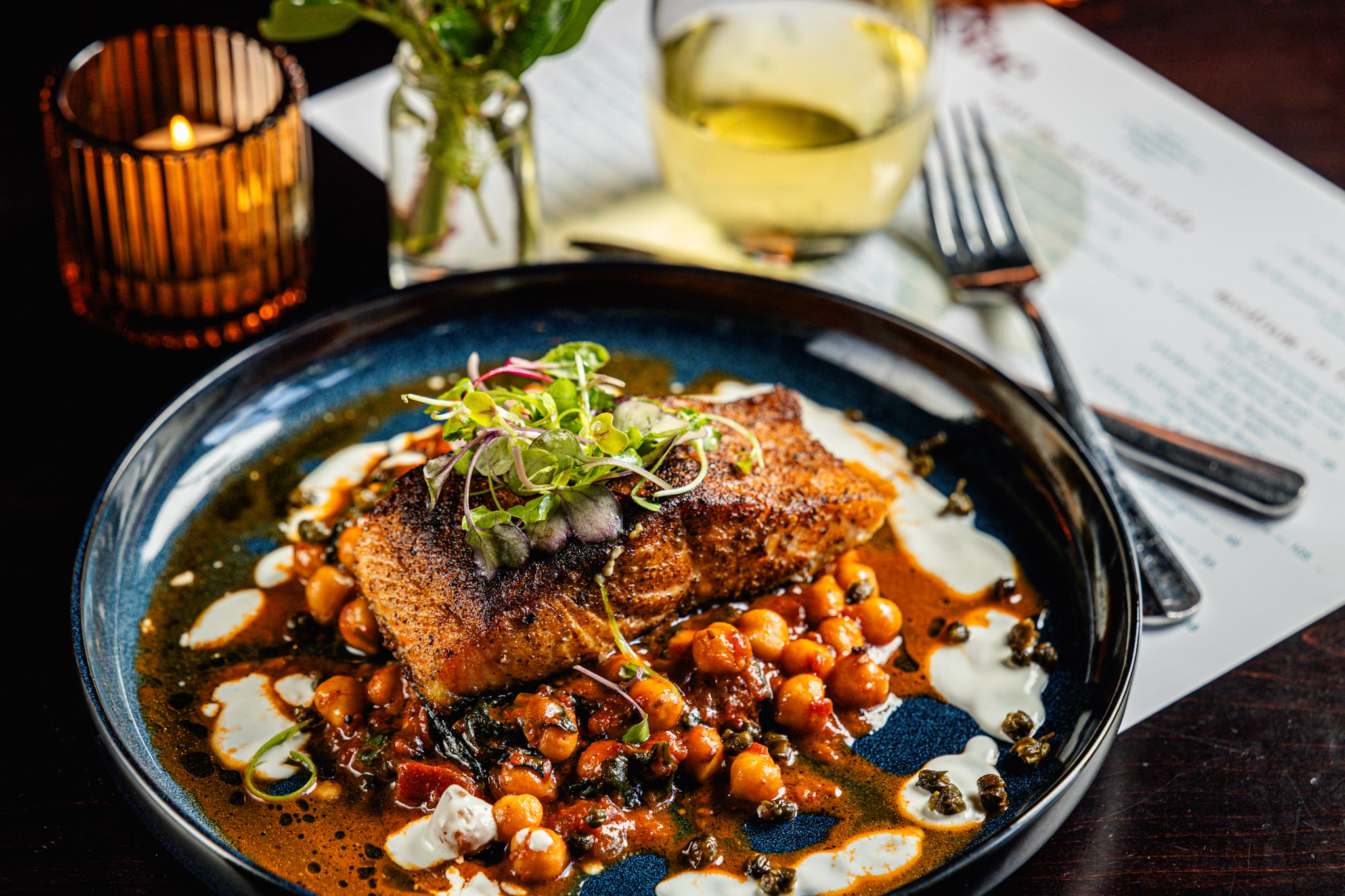 a plate of food on a table
