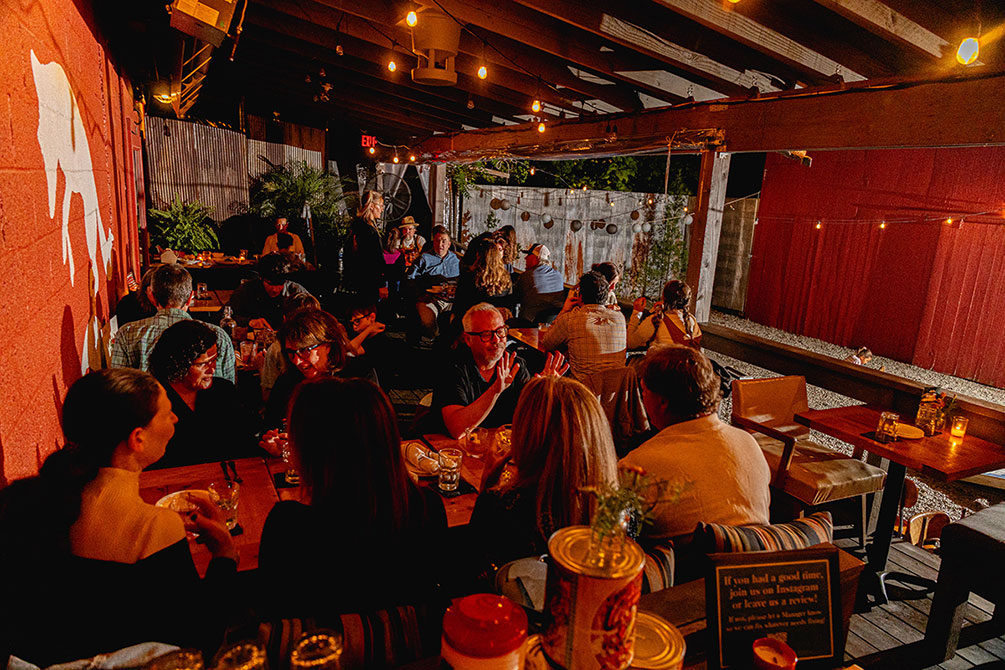 Fun private event on the deck at Milstone
