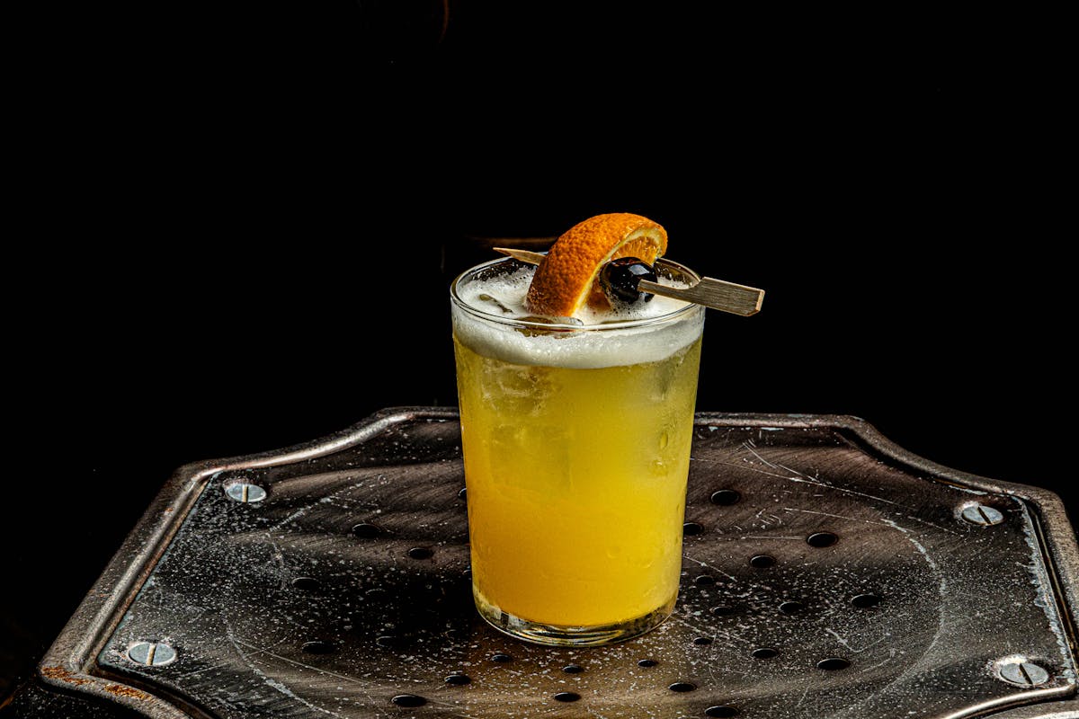 a glass of orange juice