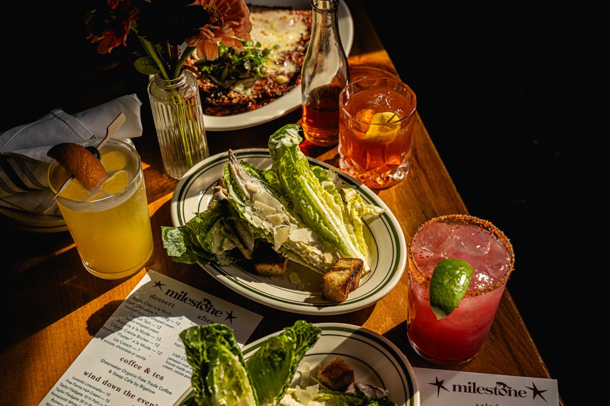 a plate of food on a table
