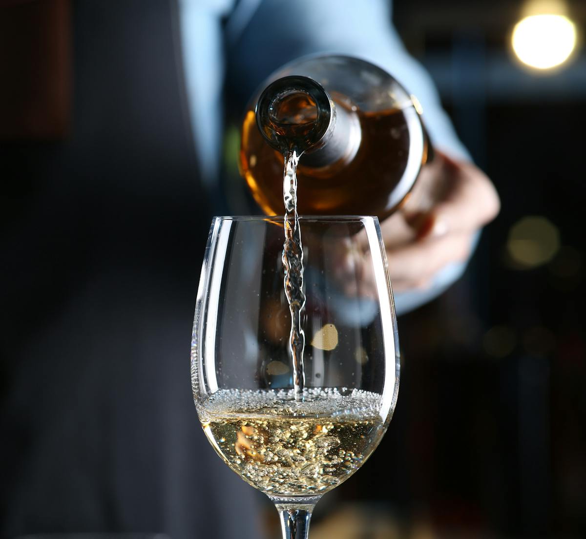 a glass of wine
