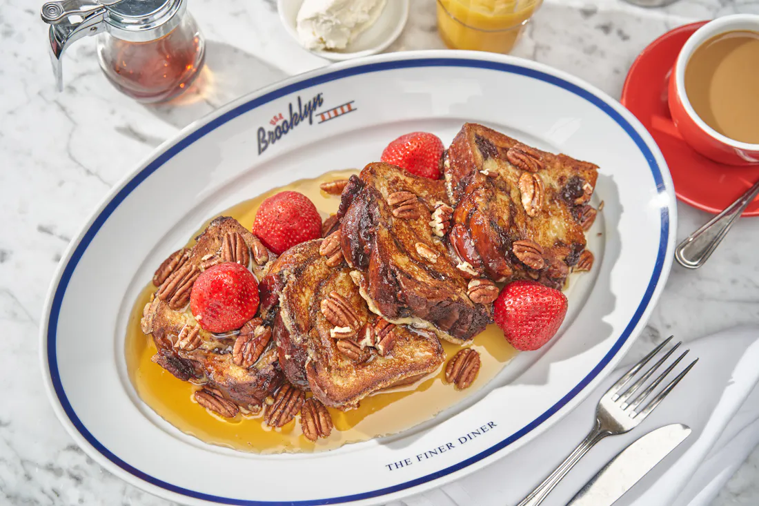 Tony Bennett's thick-cut French toast with pecans and strawberries