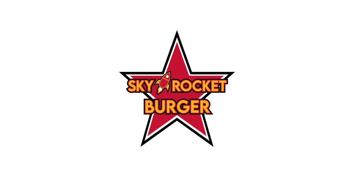 Sky Rocket Burger restaurant logo - View nutrition facts, calories, and macros for menu items at 7877 Frankford Rd Ste 101B Dallas, TX 75252