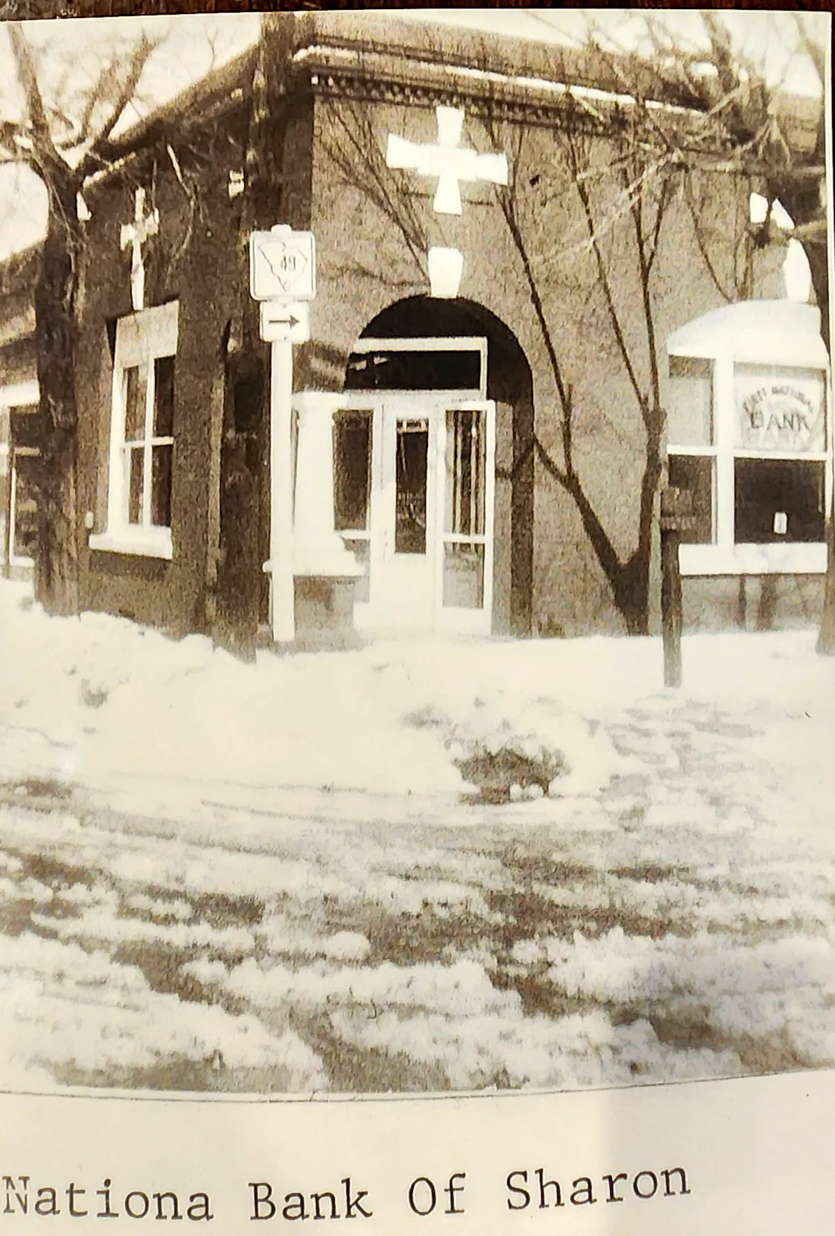 a building covered in snow