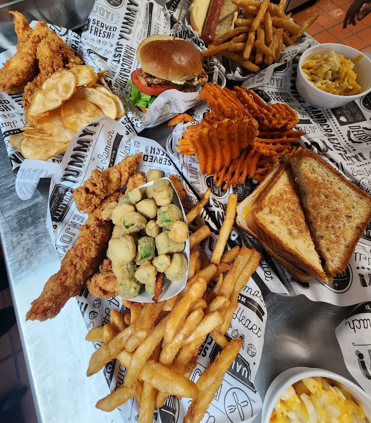 a plate of food on a table